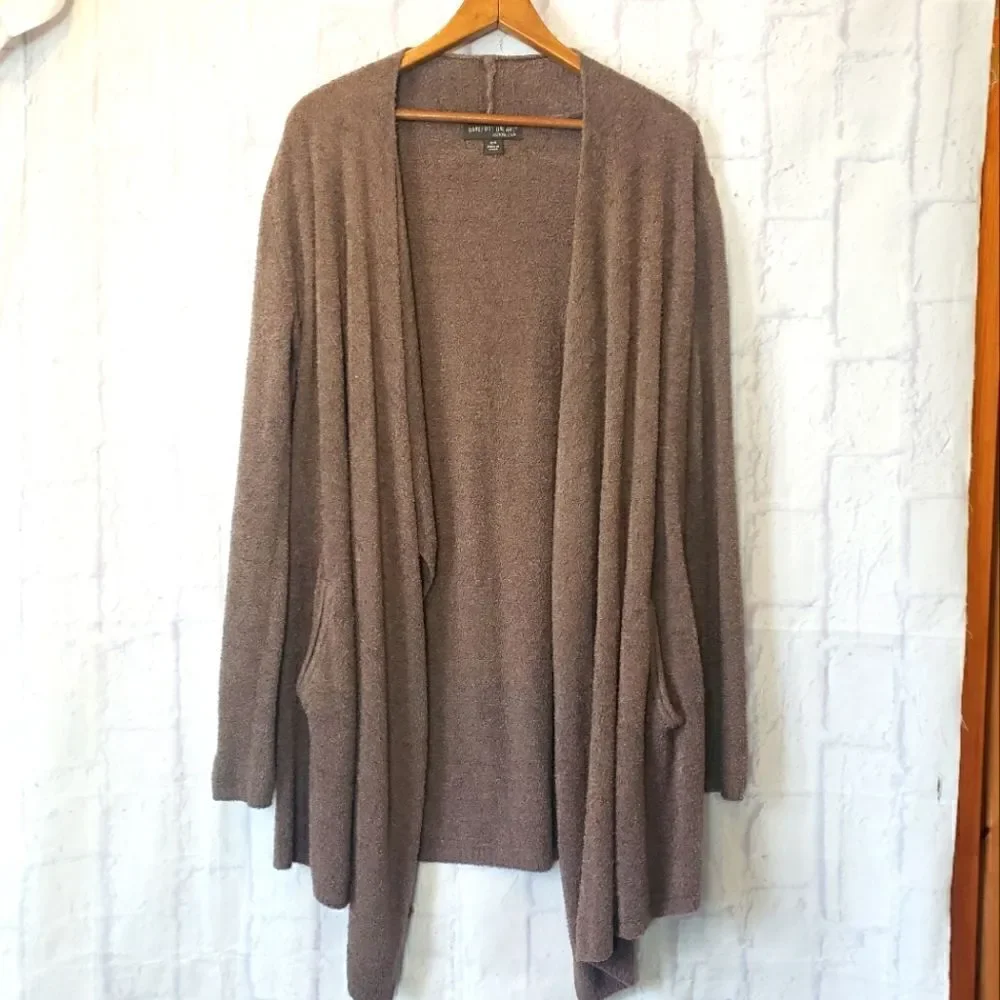 BAREFOOT DREAMS Cozy Chic Lite Open Front Cardigan Sweater S/M